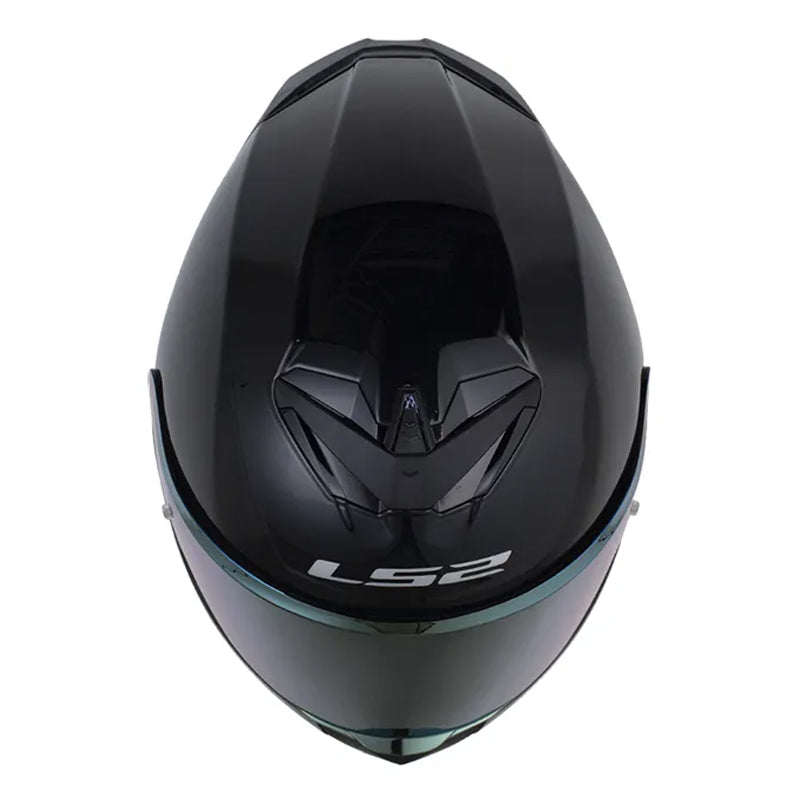 Casco Ls2 Ff820 Solid Negro Viso Iridium Dorado