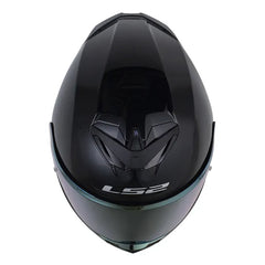 Casco Ls2 Ff820 Solid Negro Viso Iridium Dorado