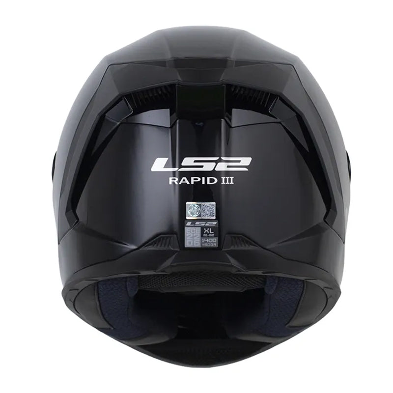 Casco Ls2 Ff820 Solid Negro Viso Iridium Dorado