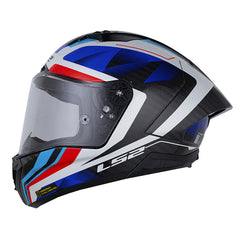 Casco Ls2 Ff805 Thunder Gp Aero Raute Azul Rojo Visor Smoke