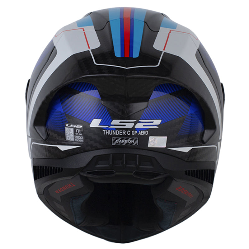 Casco Ls2 Ff805 Thunder Gp Aero Raute Azul Rojo Visor Smoke