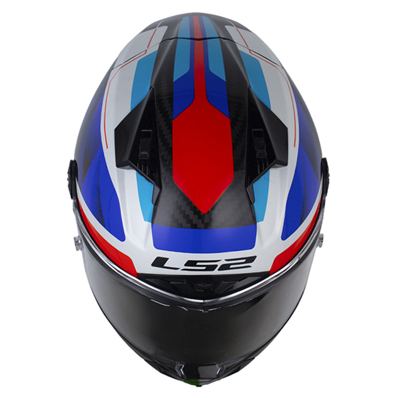 Casco Ls2 Ff805 Thunder Gp Aero Raute Azul Rojo Visor Smoke