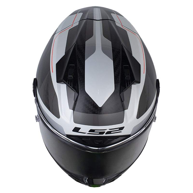 Casco Ls2 Ff805 Thunder Gp Aero Raute Blanco Gris Visor Smoke