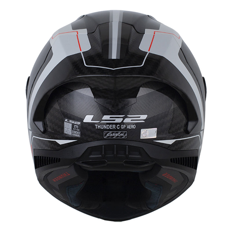 Casco Ls2 Ff805 Thunder Gp Aero Raute Blanco Gris Visor Smoke