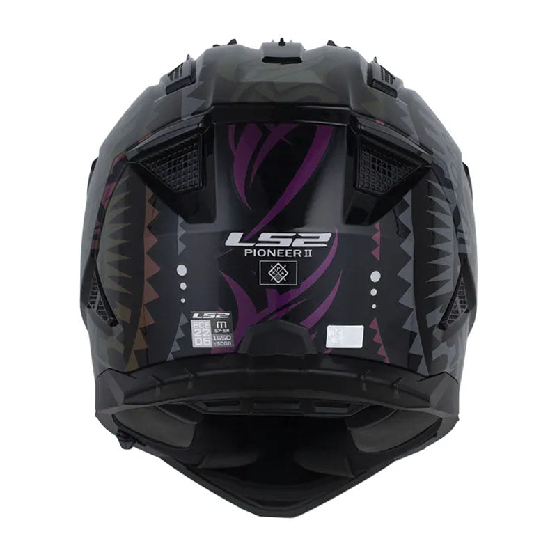Casco Ls2 MX-702 Rangi Negro Camaleon Visor Iridium Dorado