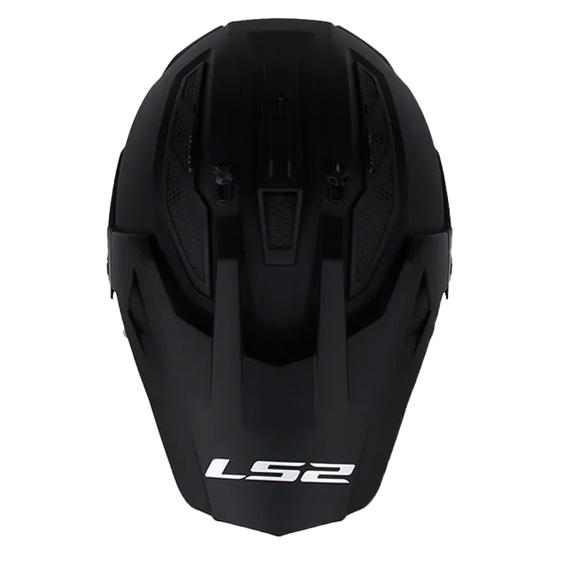 Casco Ls2 Mx-702 Solid Negro Visor Iridium Dorado