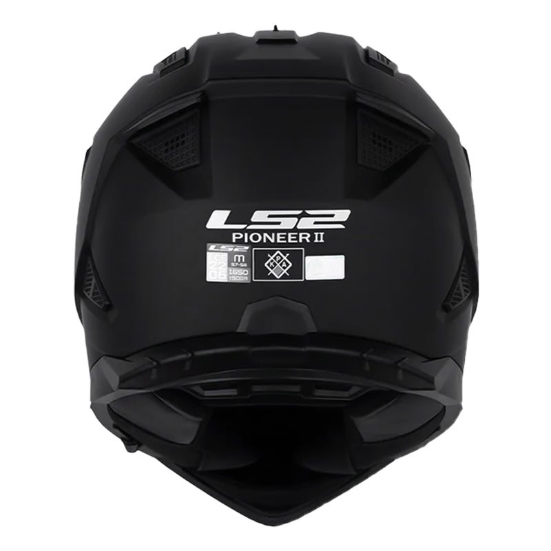 Casco Ls2 Mx-702 Solid Negro Visor Iridium Dorado