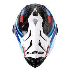 Casco Ls2 Mx701 Explorer Carbon Frontier II Blanco Azul