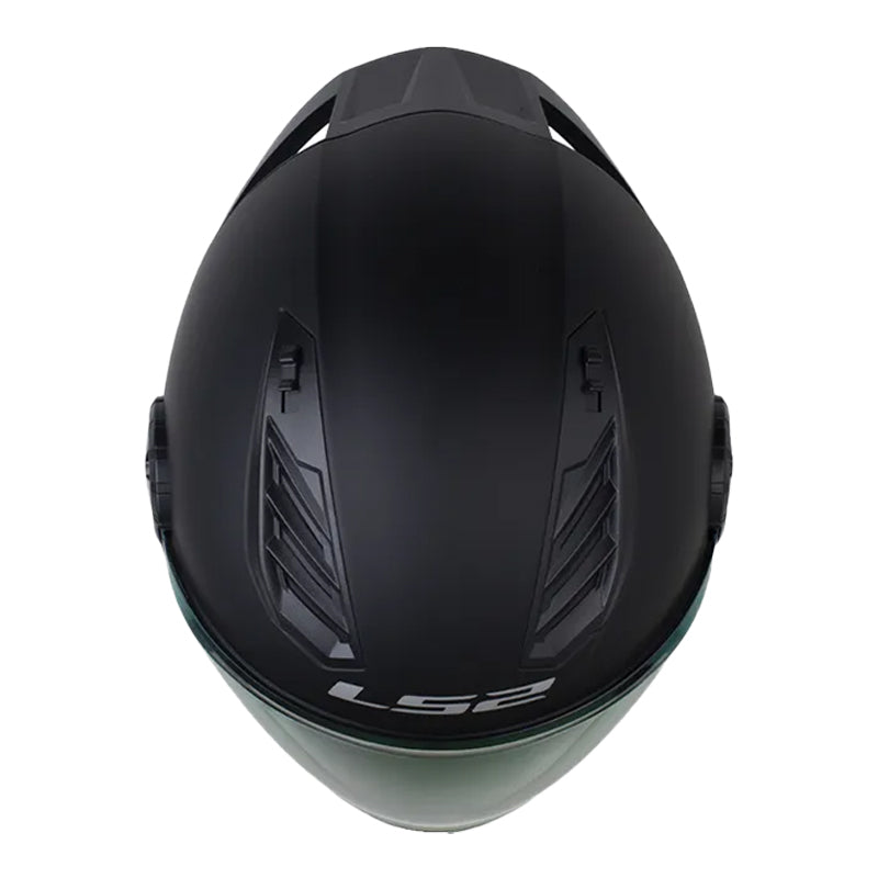 Casco Ls2 Of616 Solid Negro Visor Claro Revo Morado