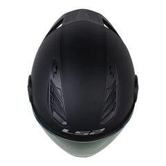 Casco Ls2 Of616 Solid Negro Visor Claro Revo Morado