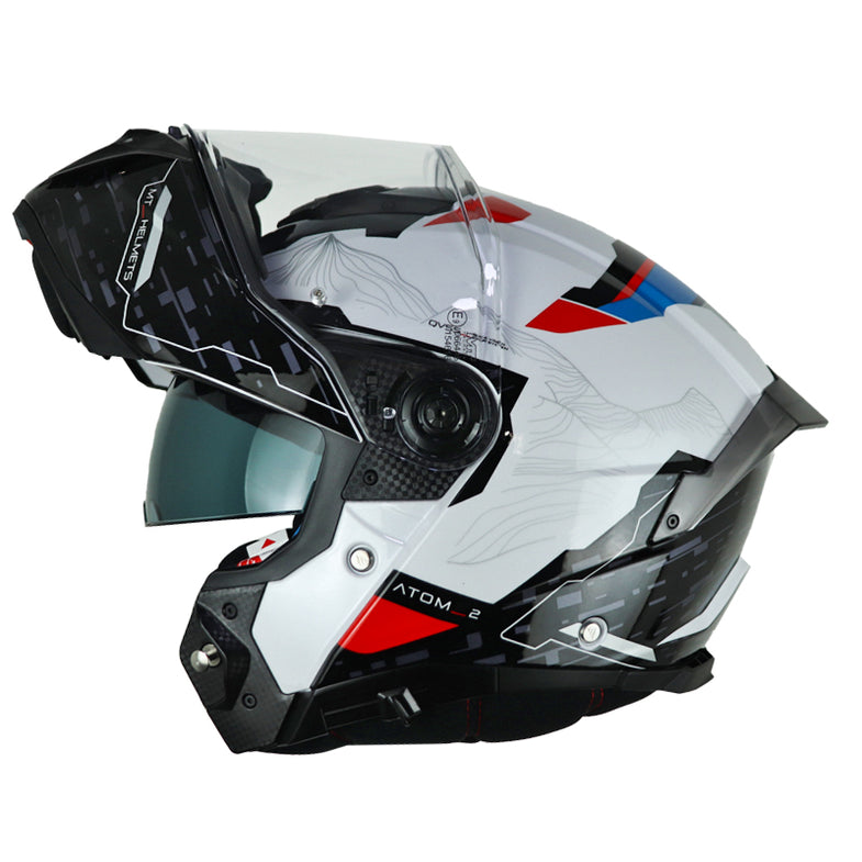 casco mt helmets blanco Stinger 2 Solid A0 Gloss Pearl White Full-Face SECURTEX MOTOR S.L (t/a MaximoMoto) Exodus Casco Mt Helmets Abatible