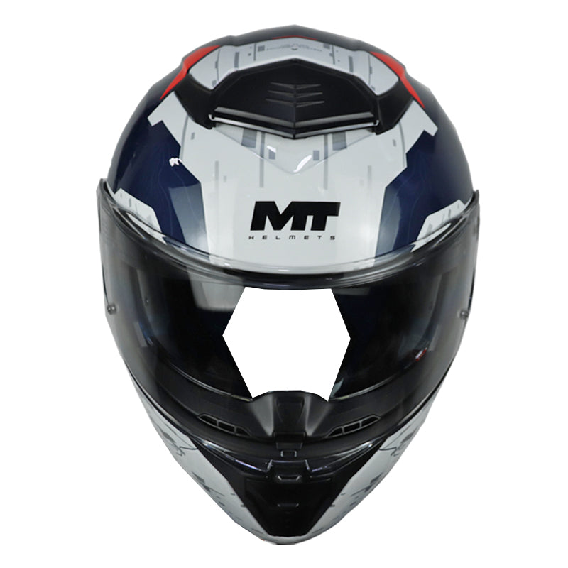 Casco Mt Atom 2SV Highlands D5 Blanco Azul Oscuro Rojo
