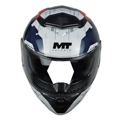 Casco Mt Atom 2SV Highlands D5 Blanco Azul Oscuro Rojo
