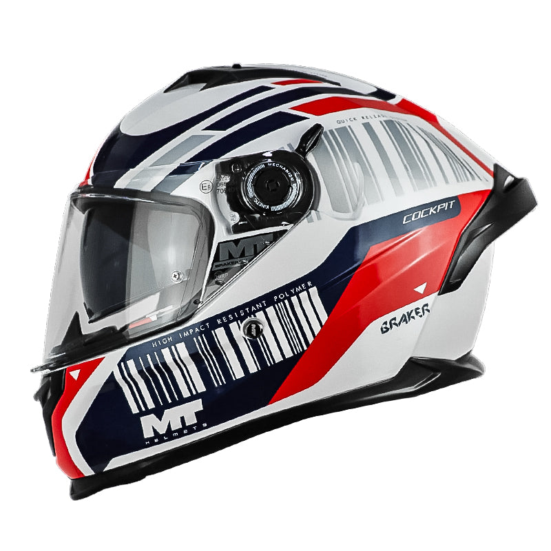 Casco Mt Braker Sv Cockpit A15 Blanco Azul Rojo