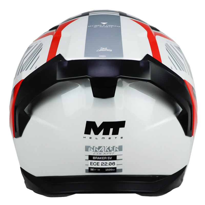 Casco Mt Braker Sv Cockpit A15 Blanco Azul Rojo