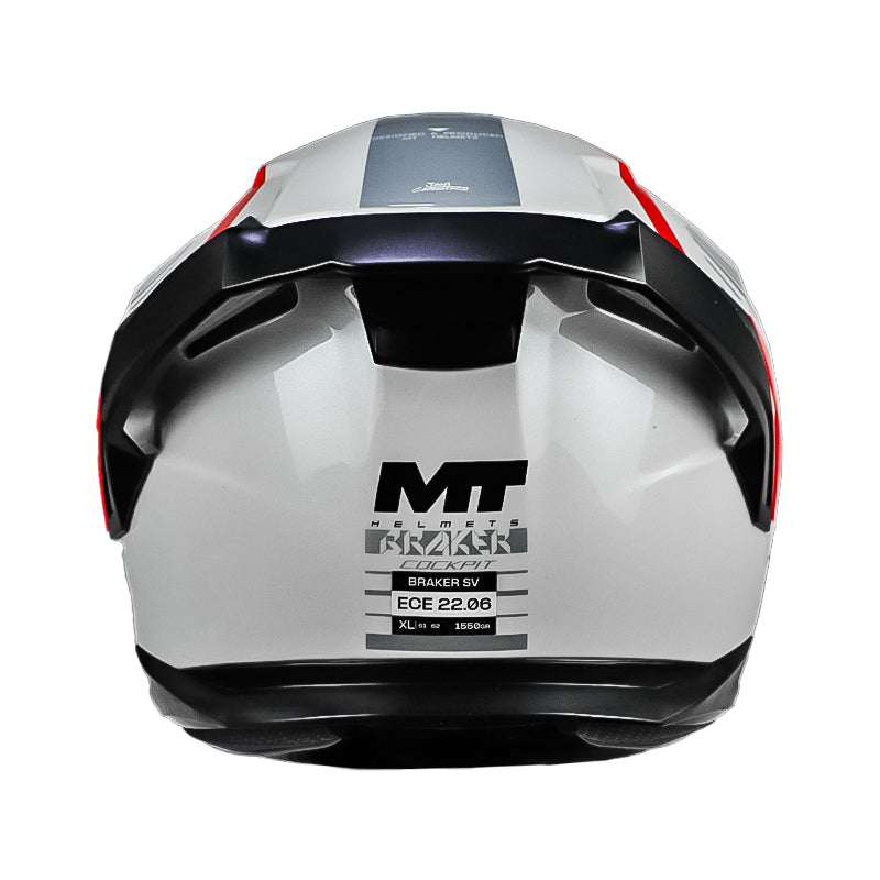Casco Mt Braker Sv Cockpit A15 Blanco Azul Rojo