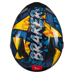 Casco Mt Braker Sv Fury C17 Azul Amarillo Brillo