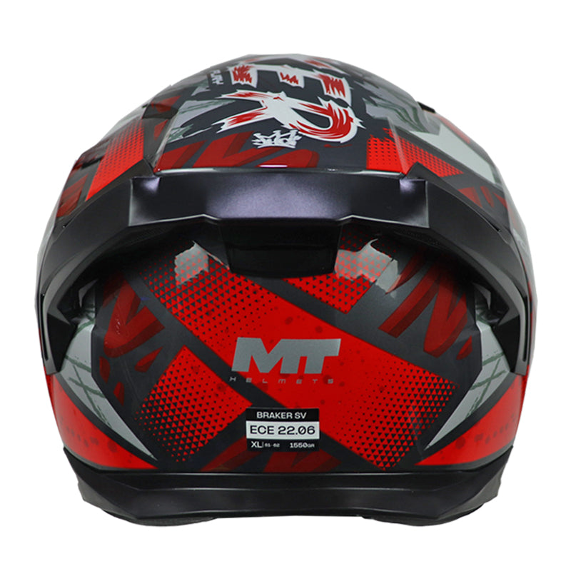 Casco Mt Braker Sv Fury Gris Rojo