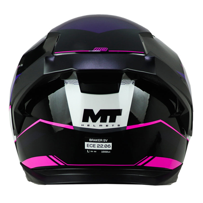 Casco Mt Braker Sv Harmony B8 Negro Blanco Rosado Morado