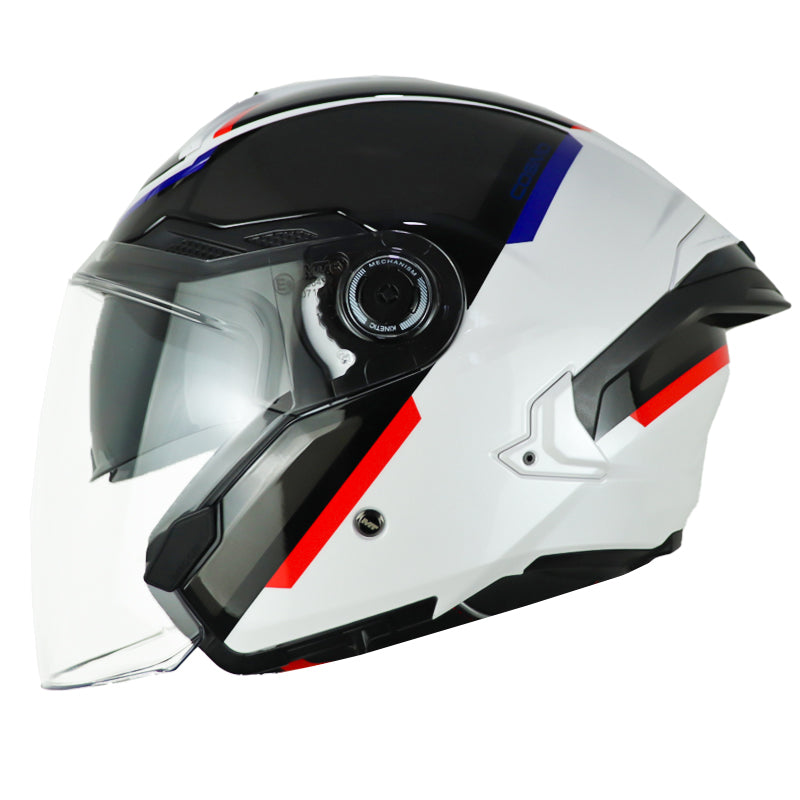 Casco Mt Cosmo Sv System A1 Blanco Azul Rojo