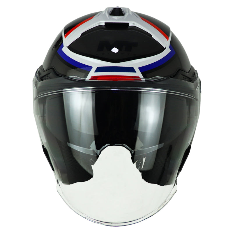 Casco Mt Cosmo Sv System A1 Blanco Azul Rojo