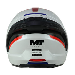 Casco Mt Cosmo Sv System A1 Blanco Azul Rojo