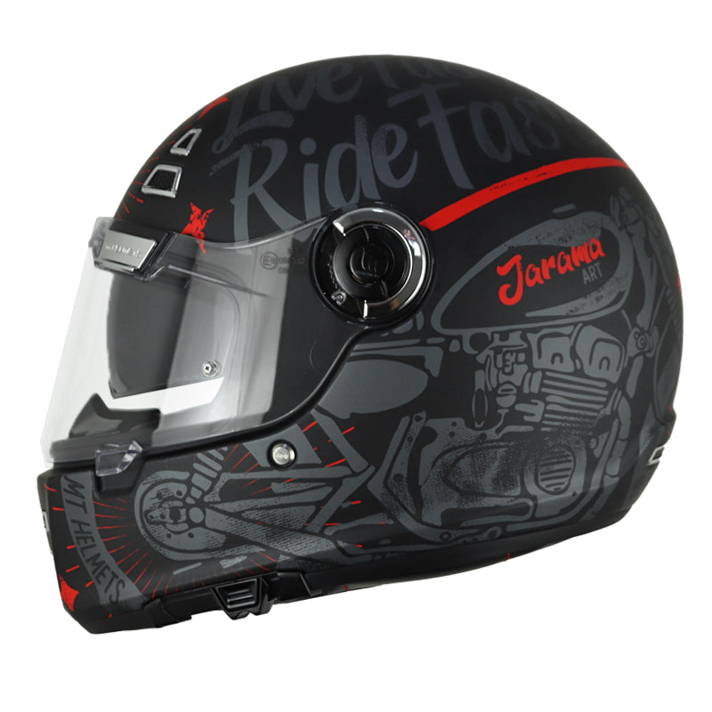Casco Mt Jarama Sv Art E5 Negro Rojo