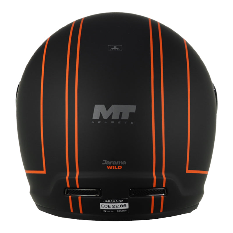 Casco Mt Jarama Sv Wild B1 Negro Rojo Naranja