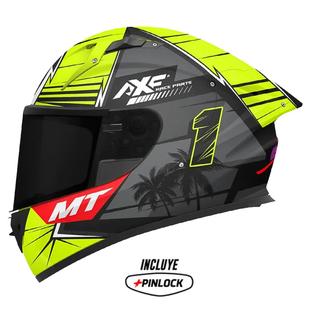 Casco Mt Plus Kre+S Xavi Fores Daytona C3 Gris Verde