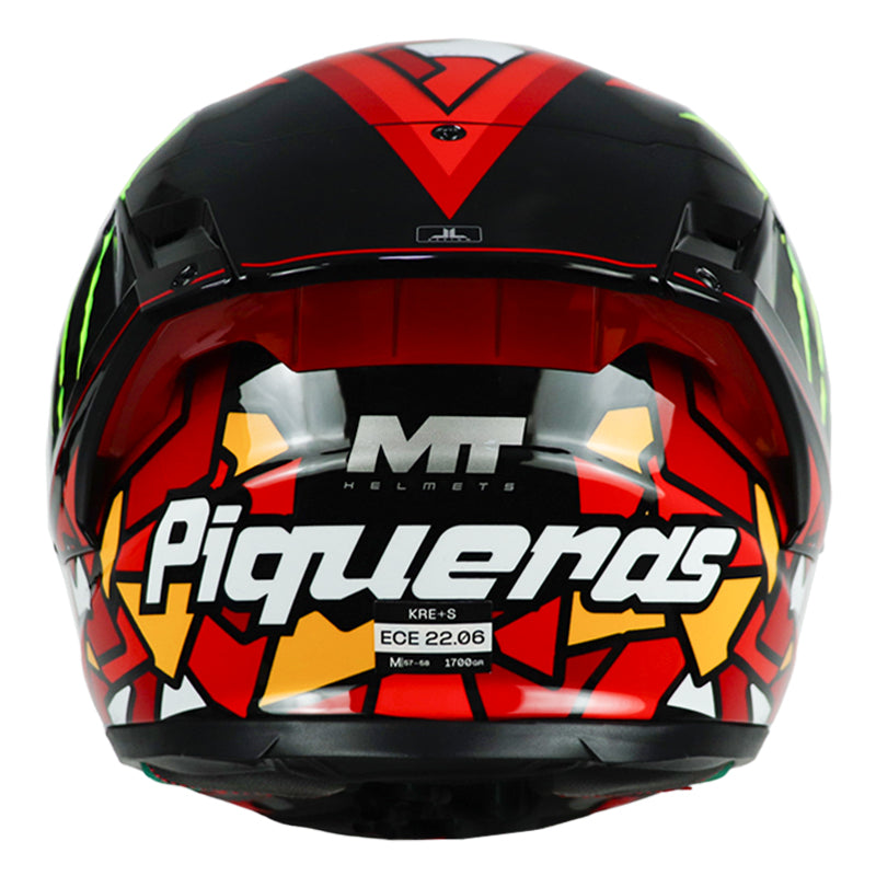 Casco Mt Plus Kre+s Piqueras B5 Rojo Negro Blanco