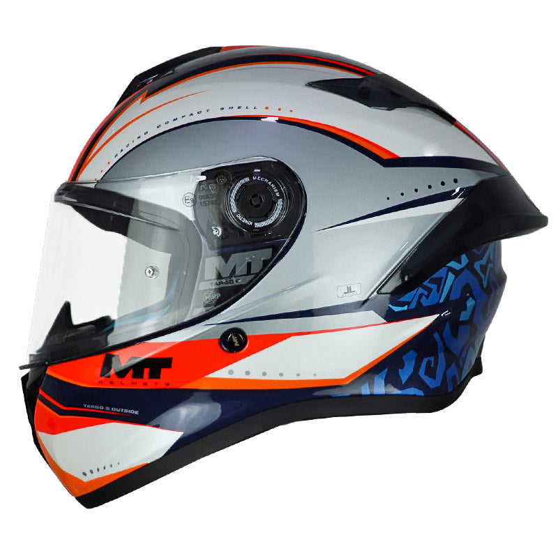 Casco Mt Targo S Outside C7 Blanco Gris Rojo