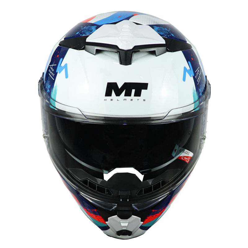 Casco Mt Thunder 4 R Sv Pipen C7 Blanco Rojo Azul
