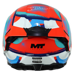 Casco Mt Thunder 4 R Sv Pipen C7 Blanco Rojo Azul