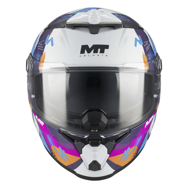 Casco Mt Thunder 4 R Sv Pipen C8 Blanco Fucsia Azul