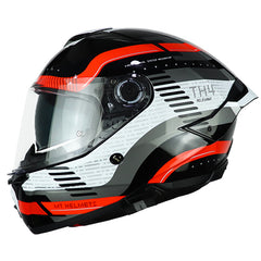 Casco Mt Thunder 4 R Sv Revelant B5 Blanco Rojo