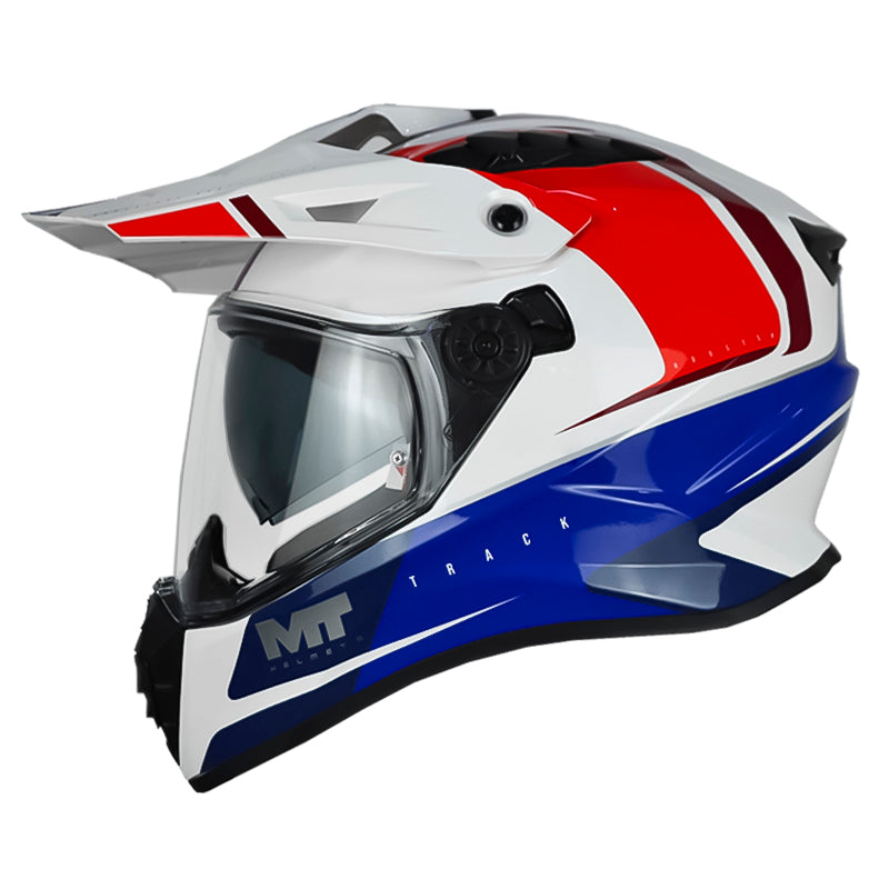 Casco Mt Track Sv Houston Blanco Rojo Azul