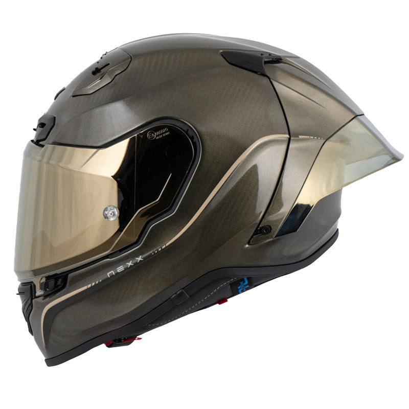 Casco Nexx X.R3r Carbono Hagibis Dorado Visor Iridium Dorado