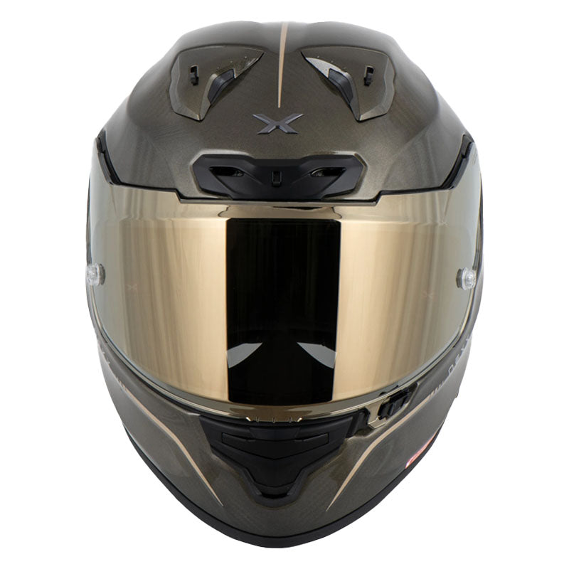Casco Nexx X.R3r Carbono Hagibis Dorado Visor Iridium Dorado