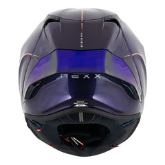 Casco Nexx X.R3r Carbono Hagibis Morado Visor Iridium Azul