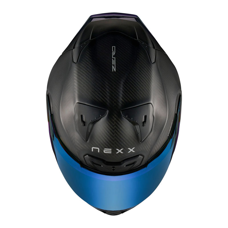 Casco Nexx X.R3r Carbono Zero Pro 2 Negro Visor Iridium Azul
