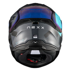 Casco Nexx Y.100r Nippon Gris Negro Visor Iridium Azul