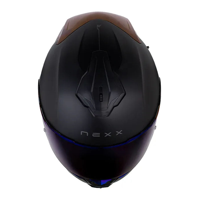 Casco Nexx Y.100r Subsonic Negro Visor Iridium Azul