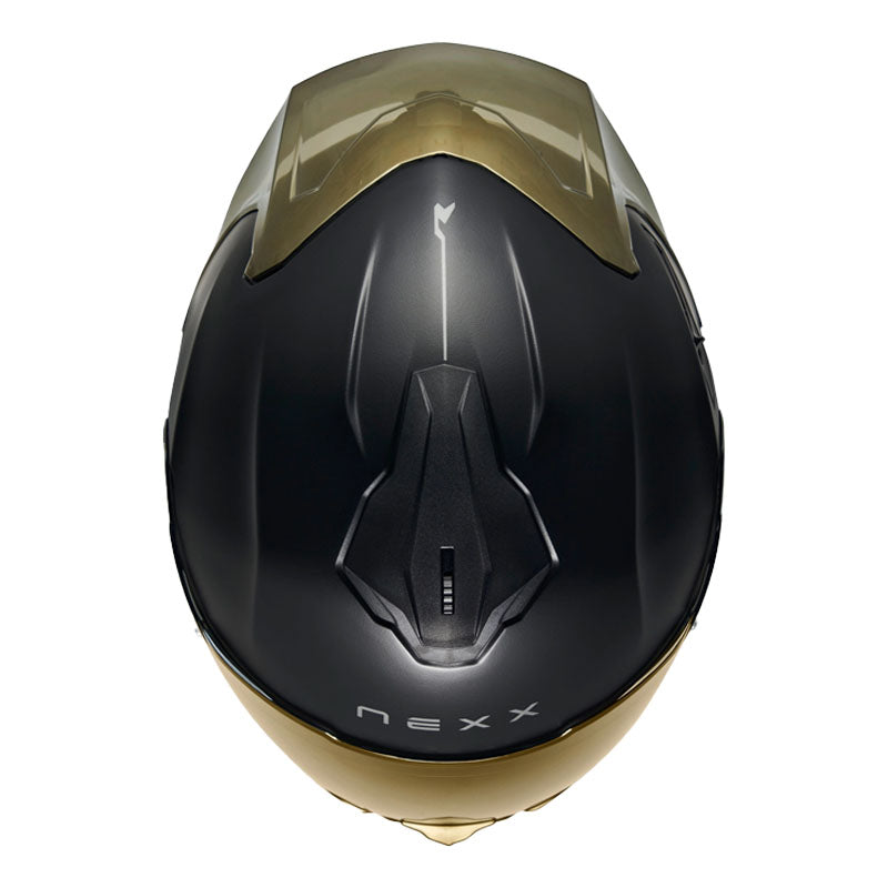 Casco Nexx Y.100r Subsonic Negro Visor Iridium Dorado