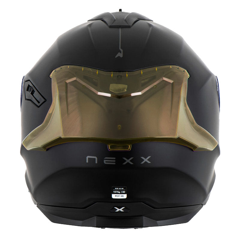 Casco Nexx Y.100r Subsonic Negro Visor Iridium Dorado