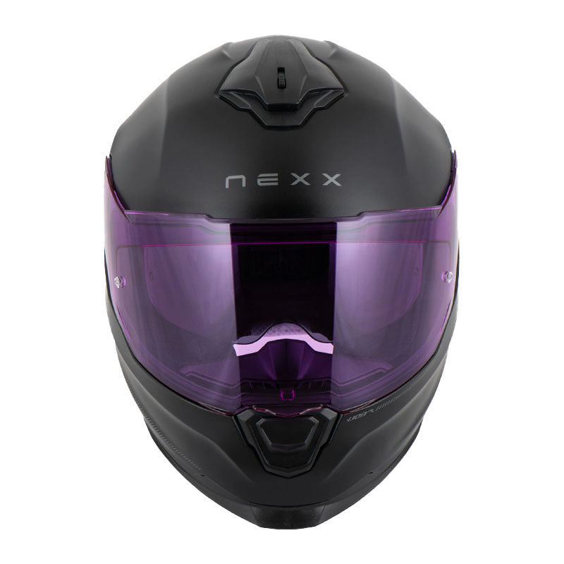 Casco Nexx Y.100r Subsonic Negro Visor Transparente Morado