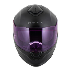 Casco Nexx Y.100r Subsonic Negro Visor Transparente Morado
