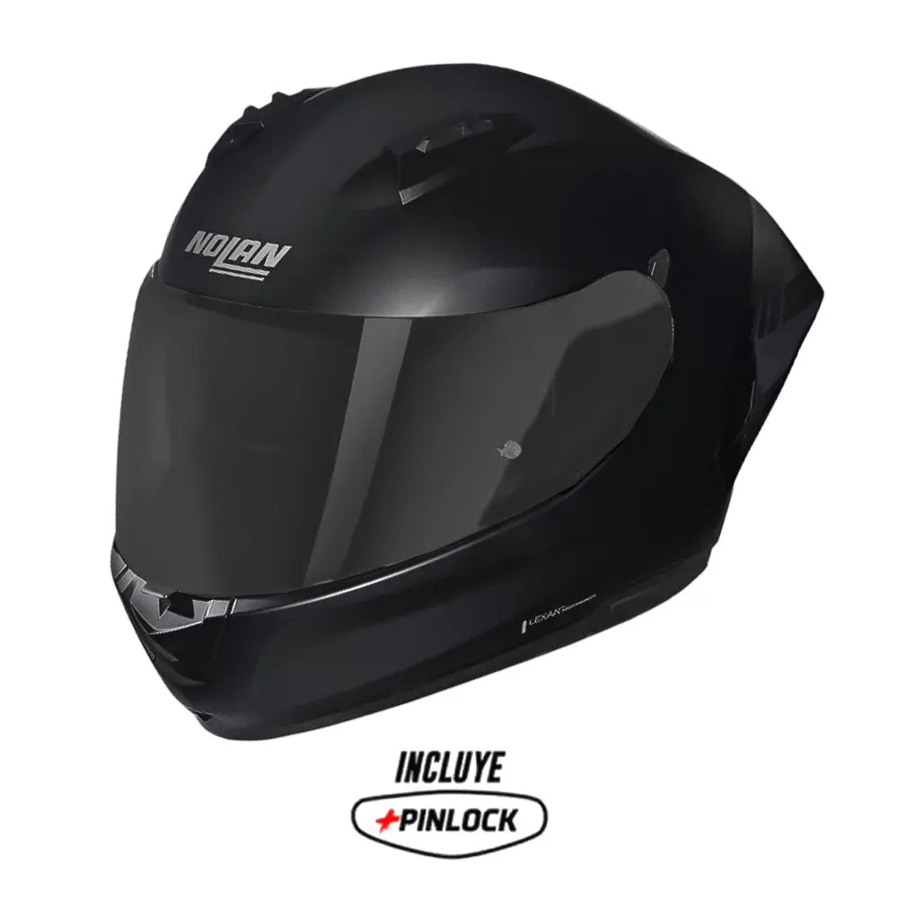 Casco Nolan N60-6 Sport Argento_(333) Negro Silver Visor Iridium Plateado