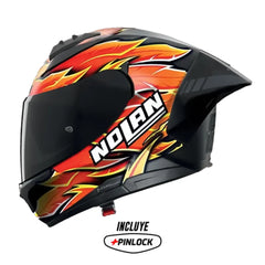 Casco Nolan N60-6 Sport Iannone (360) Negro Naranja Visor Smoke