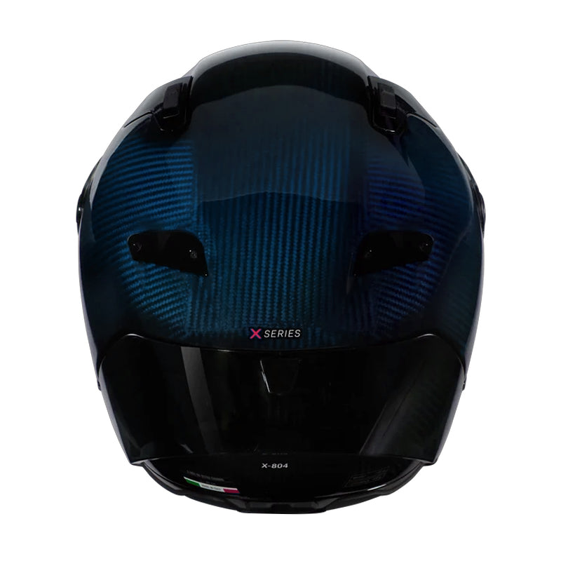 Casco Nolan X-804 Rs Ultra Carbon Liquido (328) Azul Visor Smoke