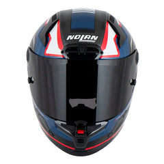 Casco Nolan X-804 Rs Ultra Carbon Piega (366) Azul Claro Azul Oscuro Visor Smoke